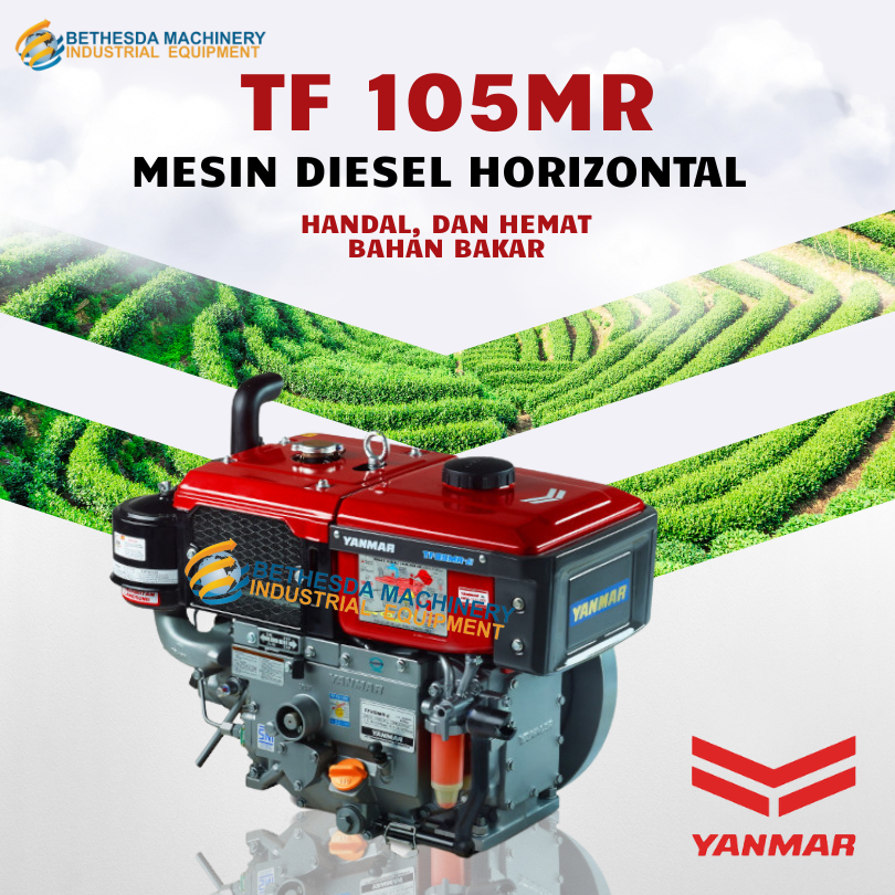 Diesel Yanmar 8.5 HP Mesin Penggerak Yanmar TF 105 MR-di 10.5PK Radiator