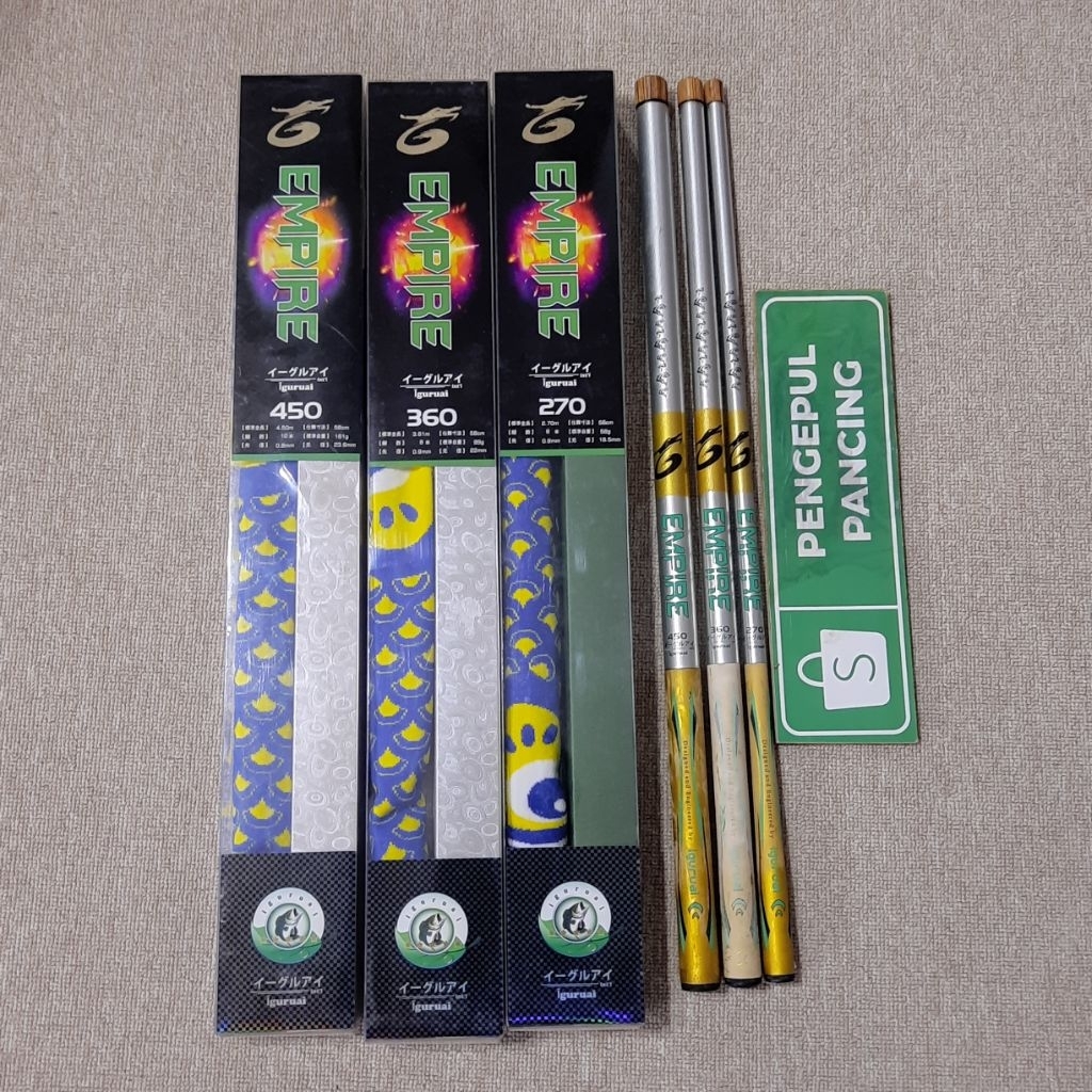 Tegek Iguruai Empire (Kuning) 270/360/450 - Joran Tegek Carbon  Ringan