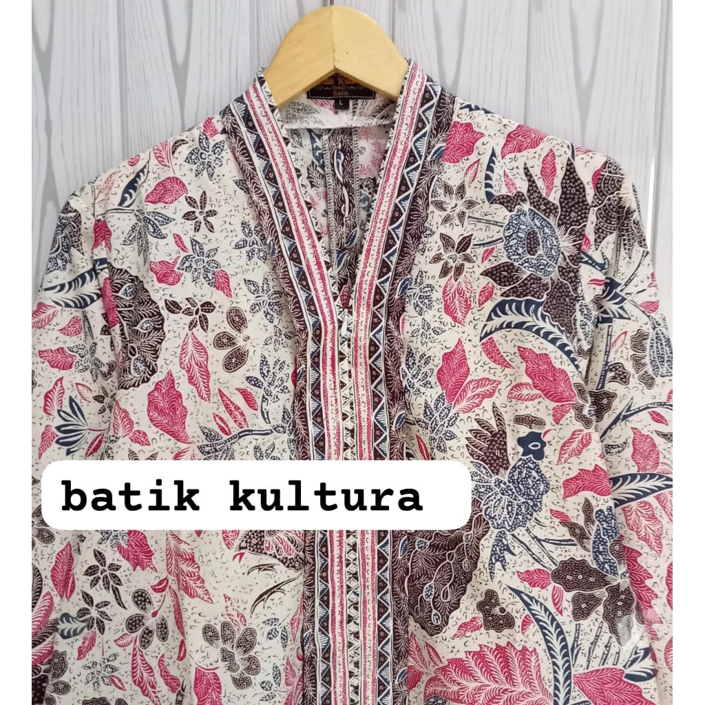 Blouse Batik Wanita Motif 3ngeri Model kelelawar Bahan Katun Halus Cocok untuk Kerja Kondangan acara