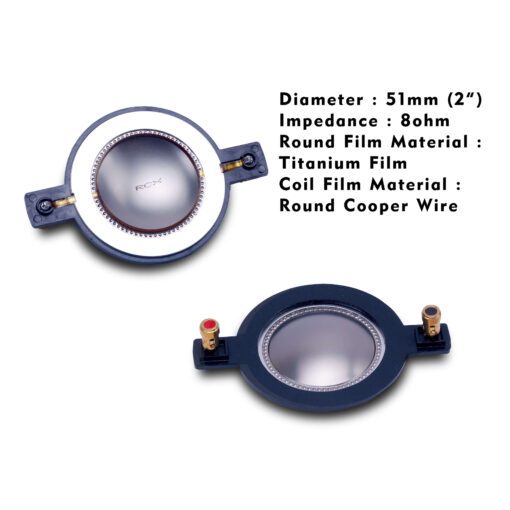 Spul Tweeter RCX RC-51.2 Original - Voice Coil Driver N550 51.3mm 2 Inch Titanium High Quality