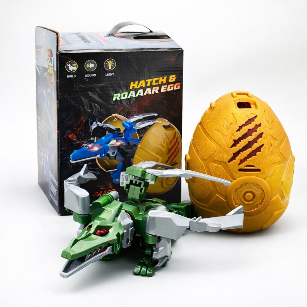 VINCLUX Mainan Anak Robot Dinosaurus Telur - Egg Dinosaurus Tirex Robot Transformer