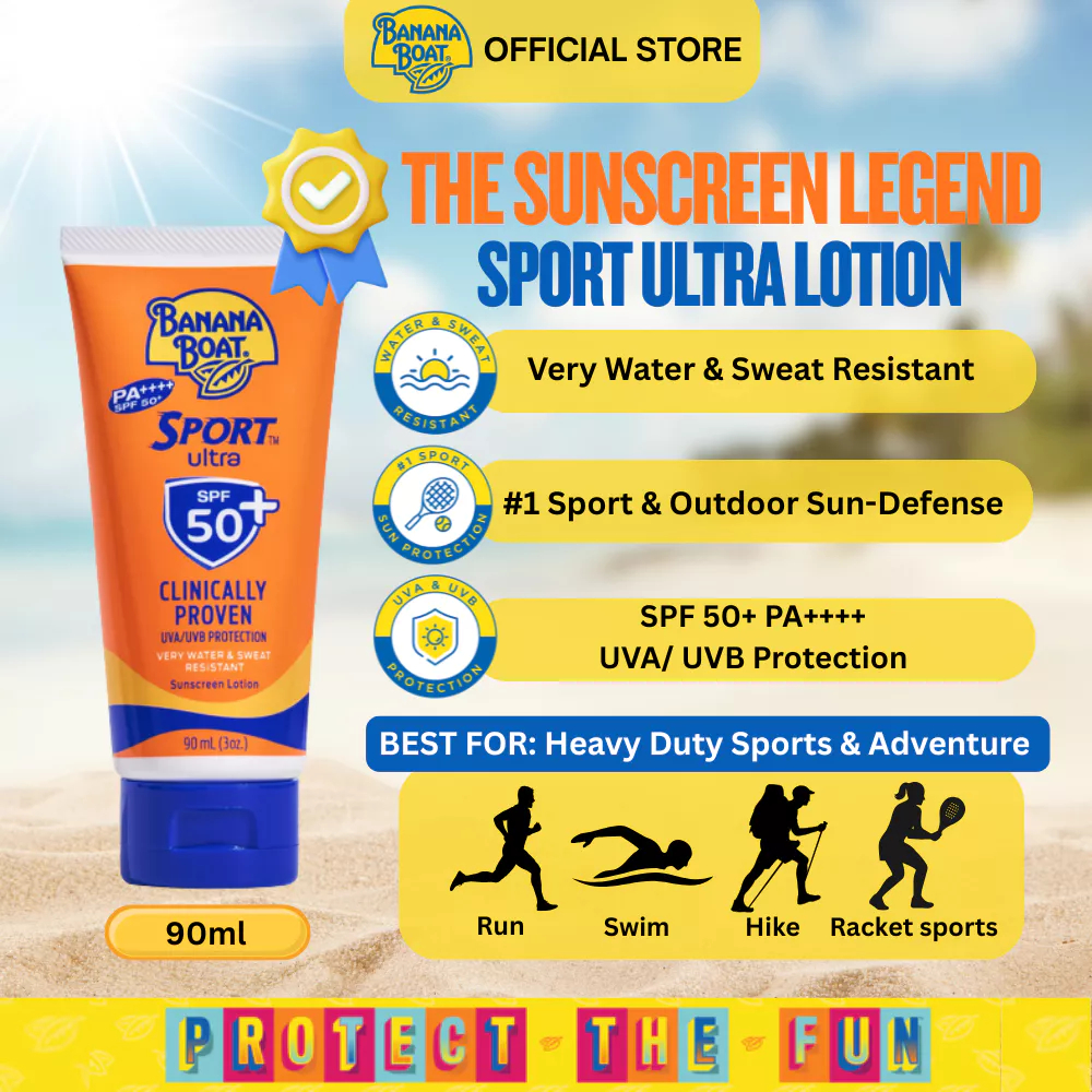 Banana Boat Sport Ultra Sunscreen SPF50+ 90ml / Banana Boat Sunblock Ultramist Sport Coolzone Spray 