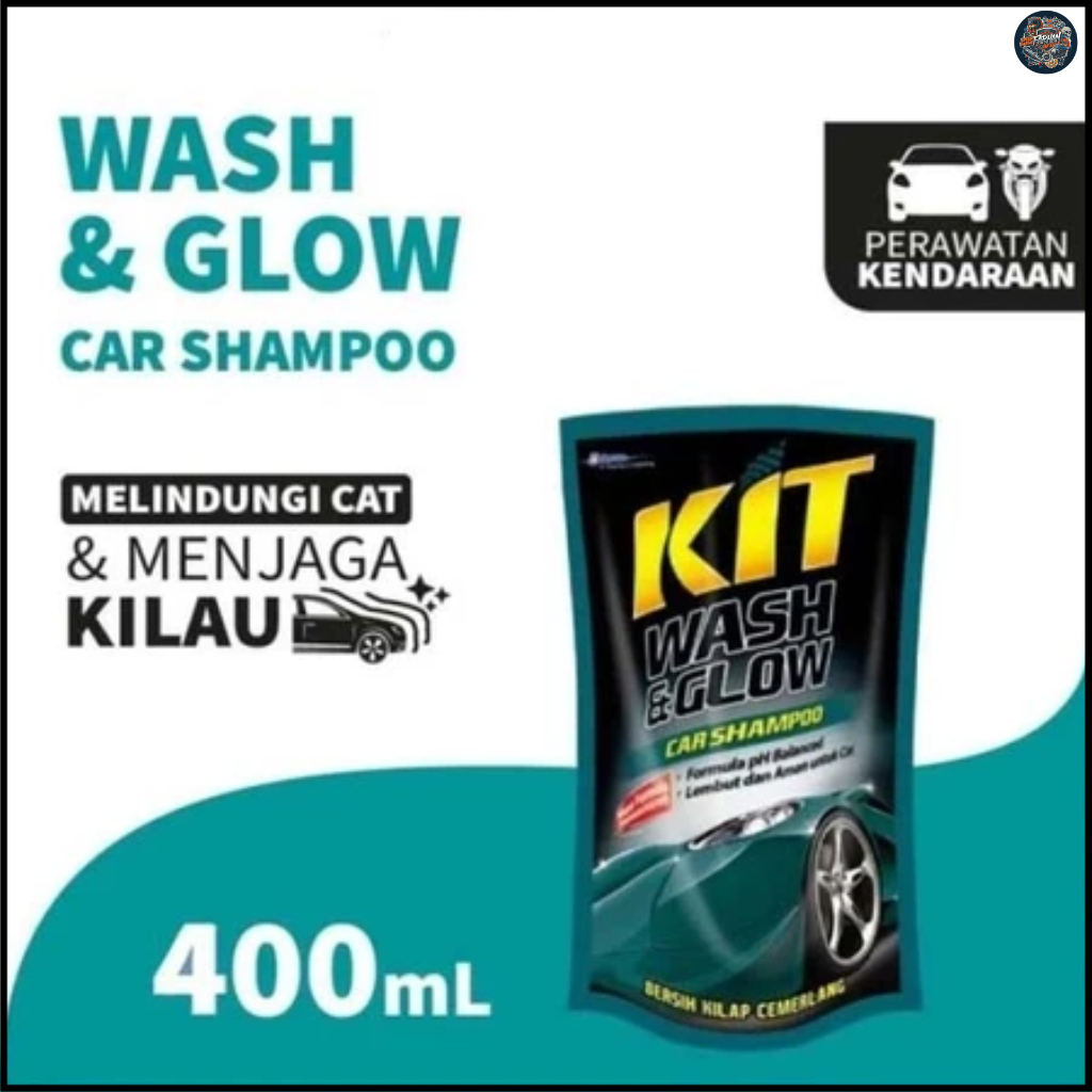 KIT WASH & GLOW CAR SHAMPOO - SHAMPOO WASH & GLOW CAR KIT 400ml