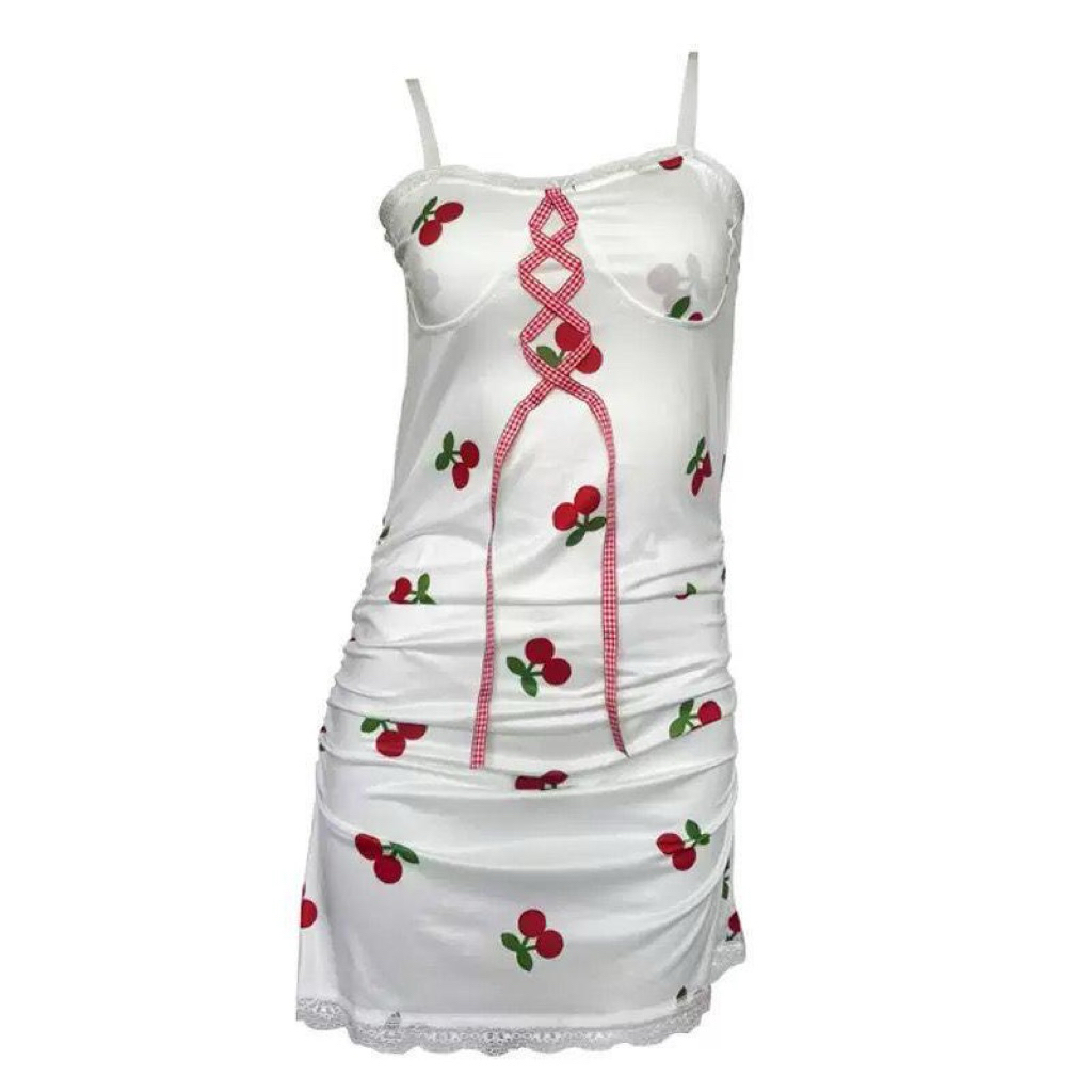 Sexy Lingerie Mini Dres Korea Motif Bunga / Baju Tidur Wanita Dewasa Motif Bunga Floral.