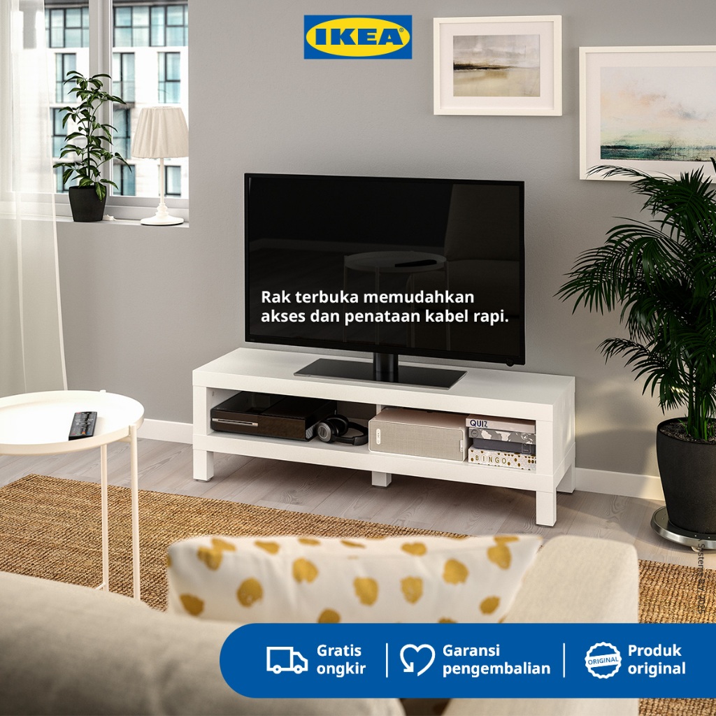 IKEA LACK Meja TV Minimalis Putih 120x35x36 cm