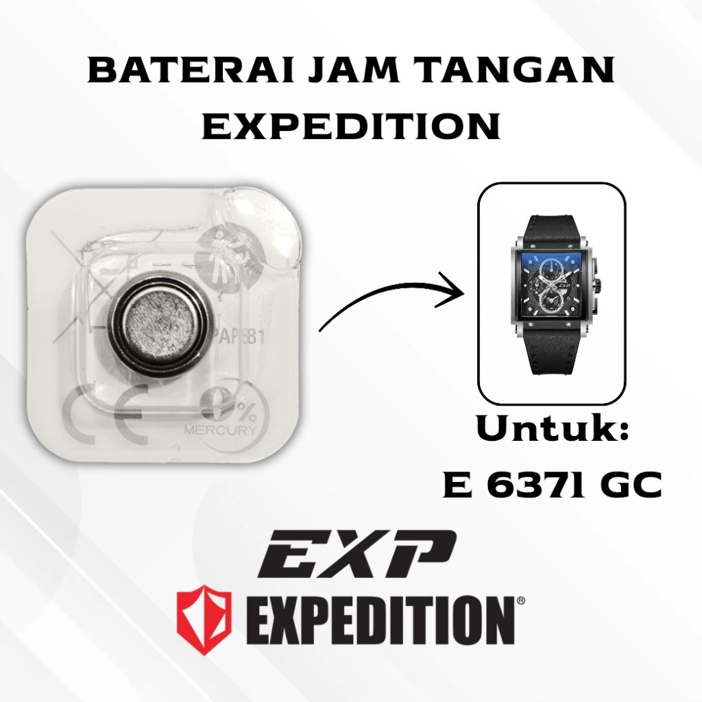 Baterai Jam Tangan Expedition E 6371 GC Original