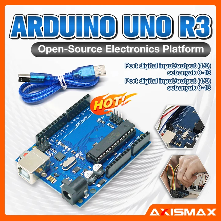 UNO R3 Arduino SMD CH340 ATMEGA328Pup PLUS KABEL USB & PIN HEADER Arduino UNO R3 ATMEGA328P Compatib