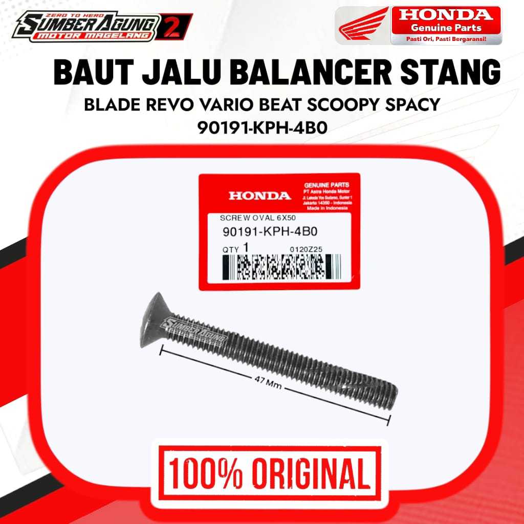 BAUT JALU SCREW BALANCER BANDUL STANG HONDA REVO BEAT SCOOPY VARIO AHM 90191-KPH-4B0