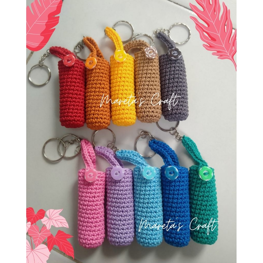 Gantungan Kunci Rajut / Cover Korek Rajut / Amplop Lebaran Rajut / Freshcare Holder