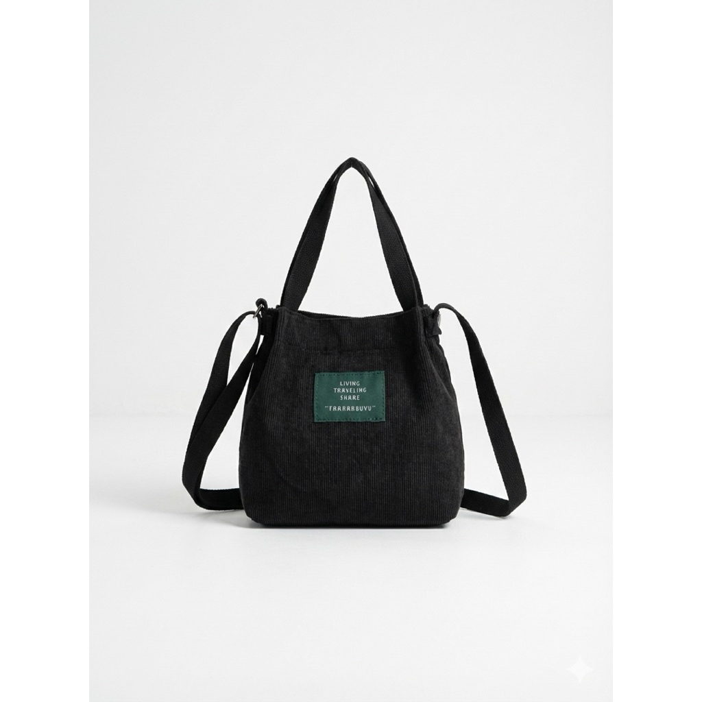 PRELOVED TAS HITAM CORDUROY