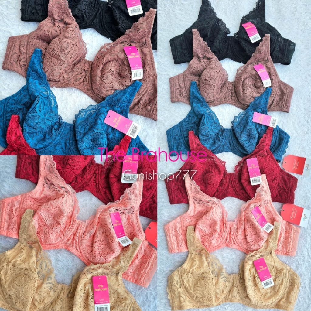 BRA PAKAI KAWAT TANPA BUSA LACE BRAHOUSE 34C 36C 36D 38C 38D 40C BH WANITA NO PAD PADDING RENDA B01 