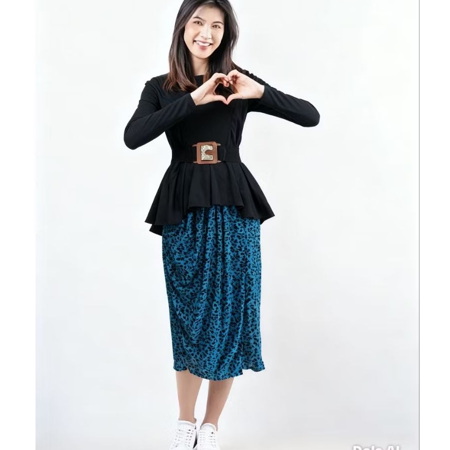 PRELOVED DRESS  PEPLUM WANITA