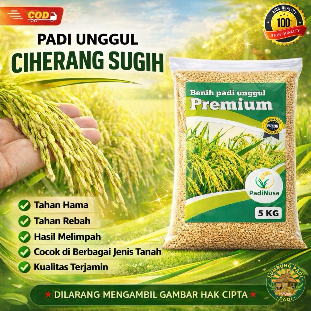 Benih padi CIHERANG SUGIH bibit padi premium 1-5 KG benih padi unggul berkualitas