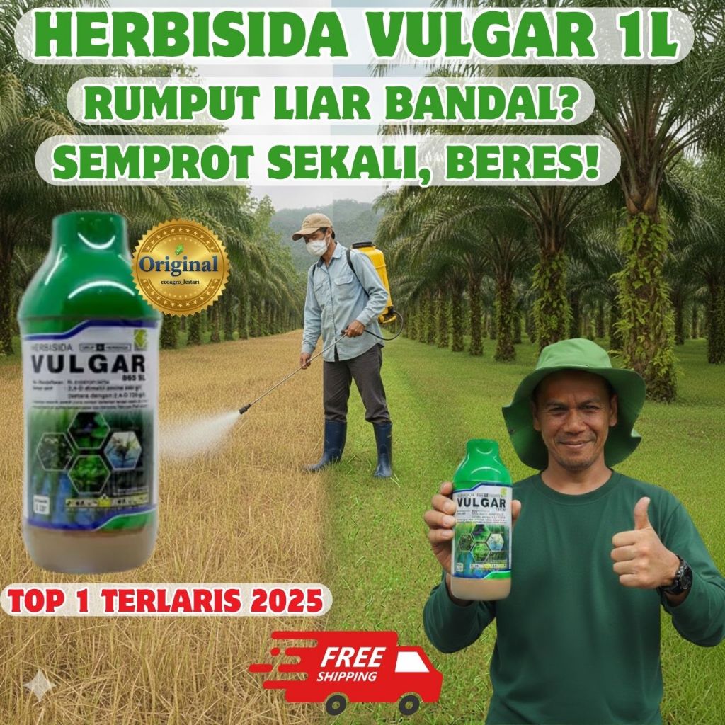 Racun Rumput Obat Rumput Paling Ampuh, VULGAR Herbisida 1 Liter, Pestisida Nabati Untuk Lahan Pertan