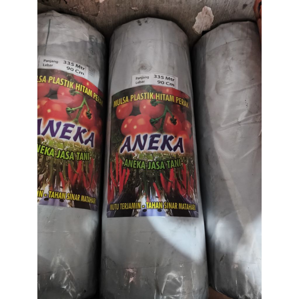 Mulsa plastik hitam perak merek Aneka Tani 60cm/90cm/120cm