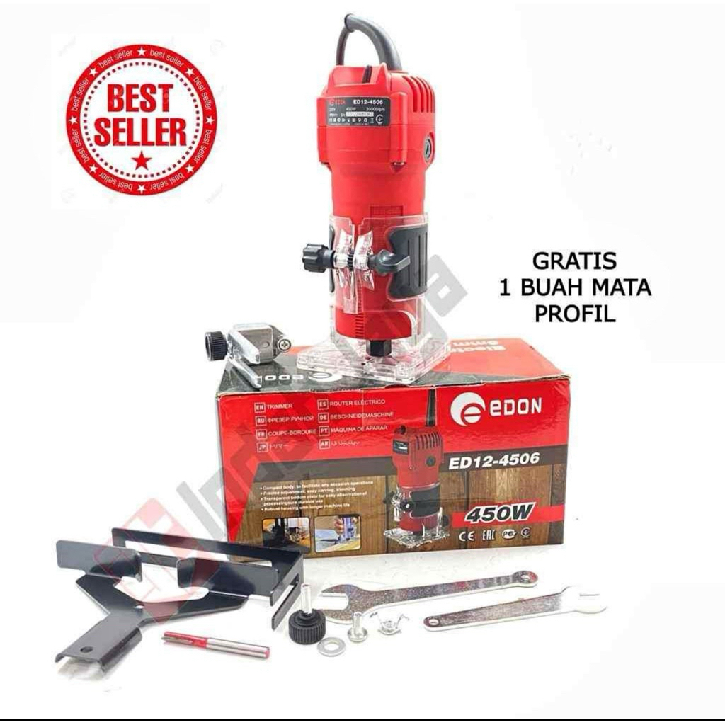 Mesin router trimer router profil kayu edon