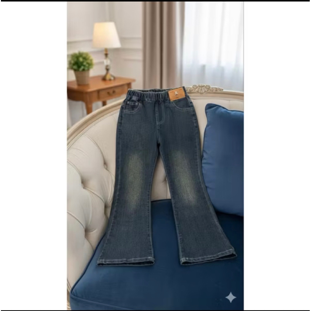 jeans anak 5-12th//rtr-067//jeans anak tanggung//jeans anak pinggang karet/ celana anak kekinian// g