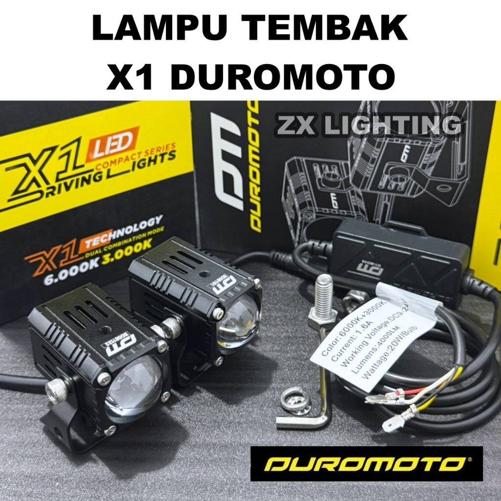 Duromoto Lampu Tembak X1 Duromoto 40 Watt Mini Laser X1 Duromoto Plus Kipas Driver External