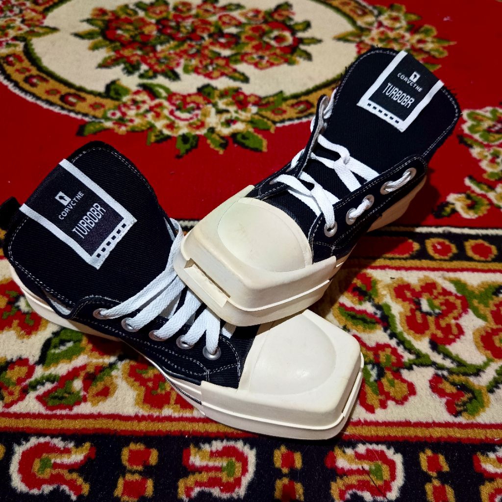 SALE 37-38 CONVERSE Rick Owens TURBODRK Mirror Premium 1:1 ---PL, PreLoved, Second, Bekas