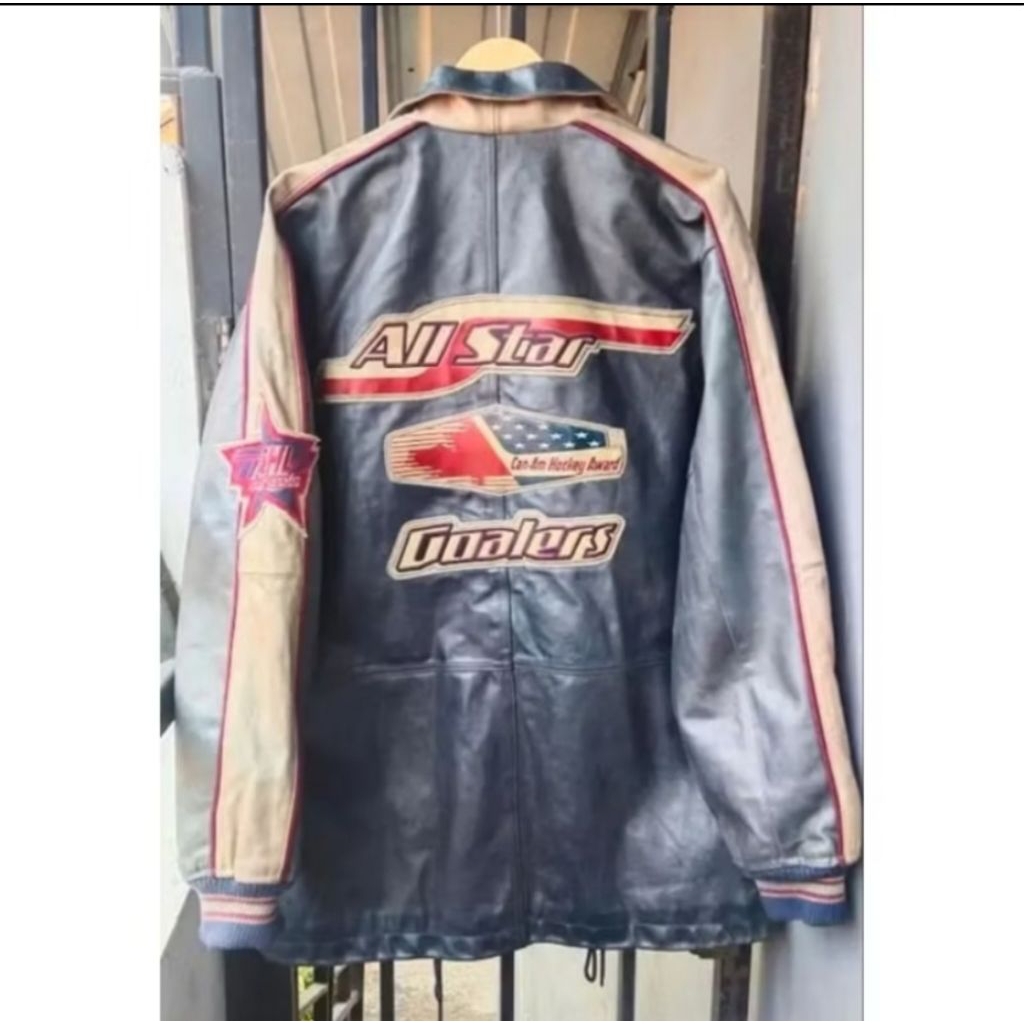 AVIREX all star goalers hockey leather jacket