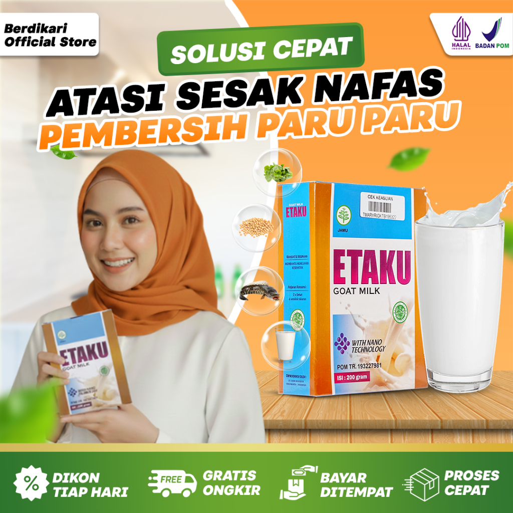 Susu Kambing Etawa Obat Pembersih Paru-Paru Kotor Basah Kering Sesak Nafas Tuberkulosis Batuk Berdah