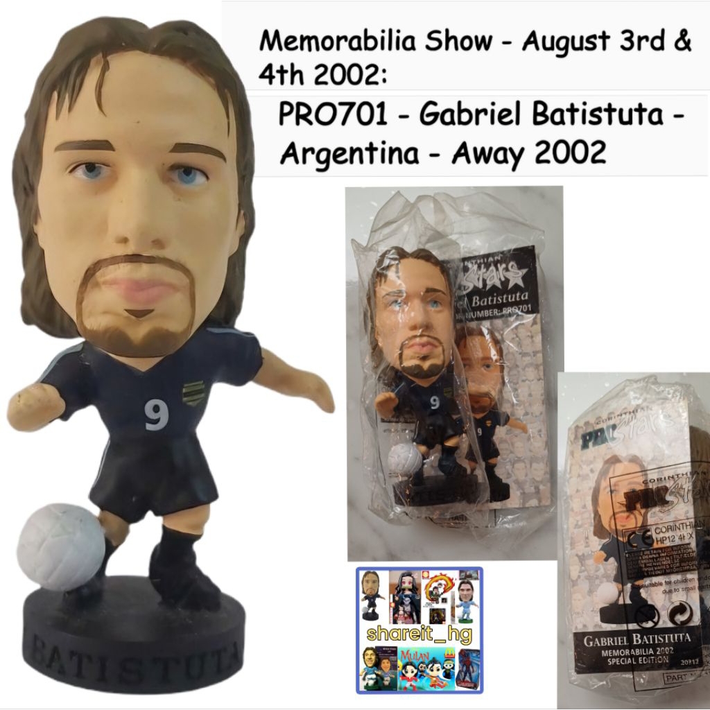 Corinthian Prostars Batistuta Argentina away  memorabilia show special edition (black base)