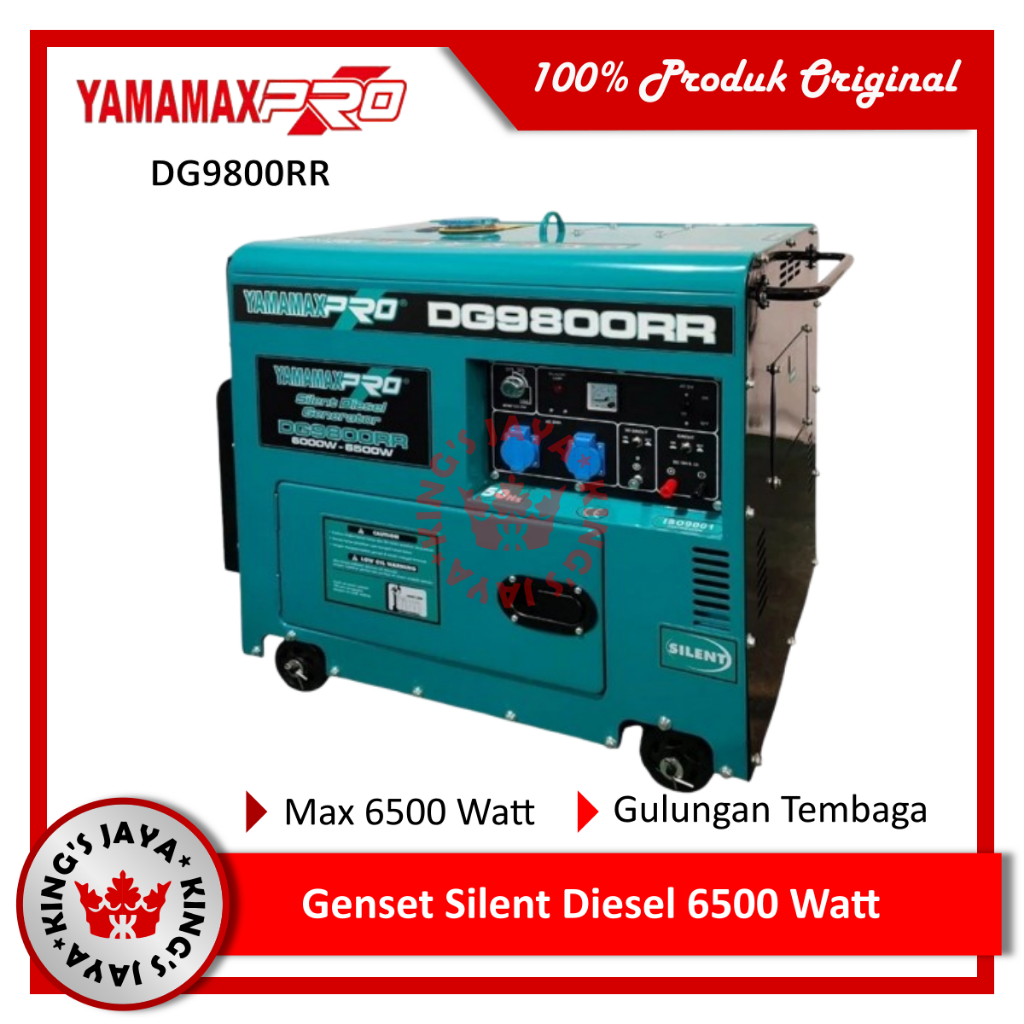 Genset Solar/Generator Silent Diesel Yamamax Pro DG9800RR - 6500 Watt