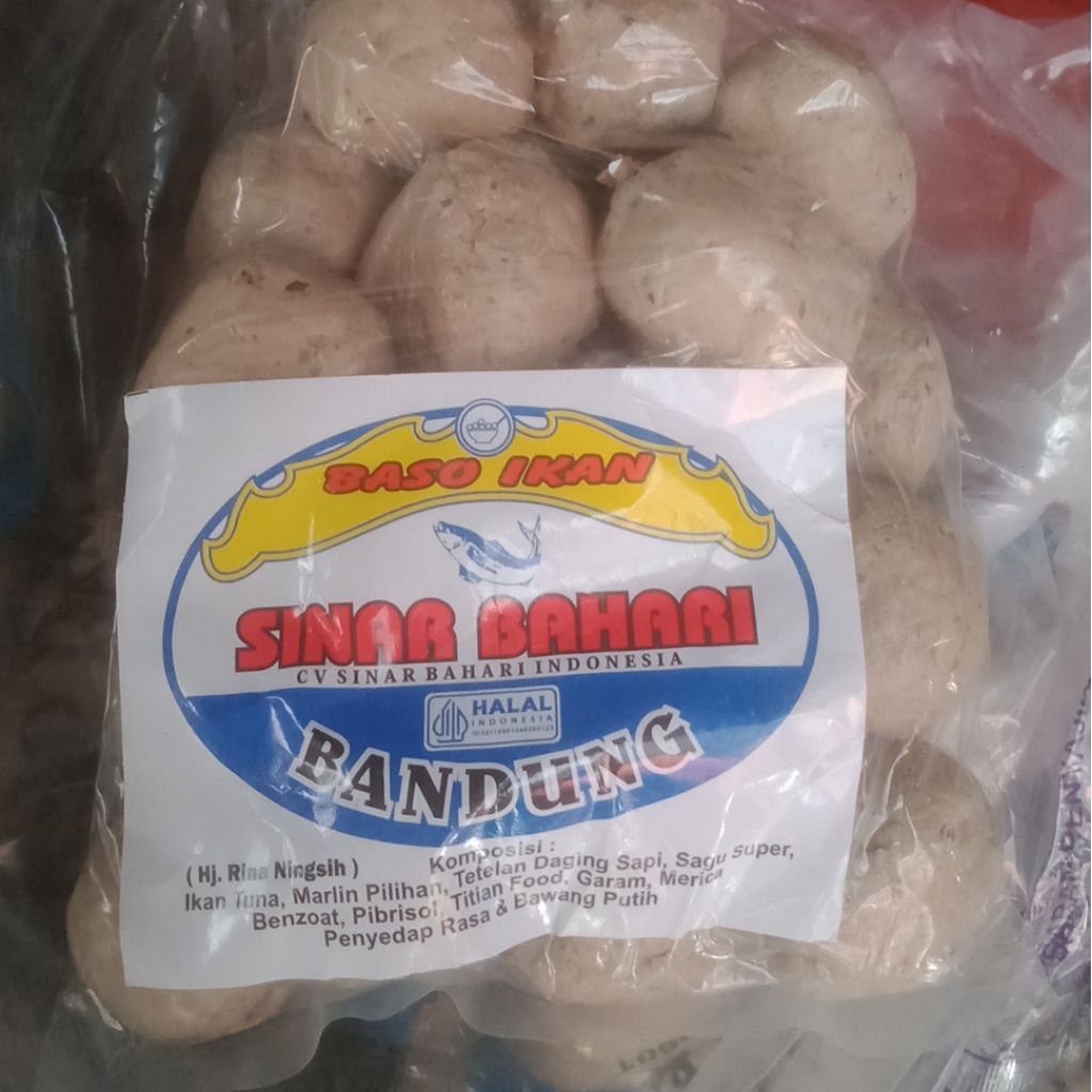 Baso ikan sinar bahari, baso daging 88, baso daging ayam+sapi CM (cimanggis) putih dan hitam