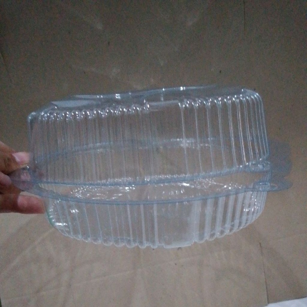 Mika roti bulat sifon / Mika Bulat dan tutup Mika Roti Ecer kemasan makanan/ mika roti bolu sifon