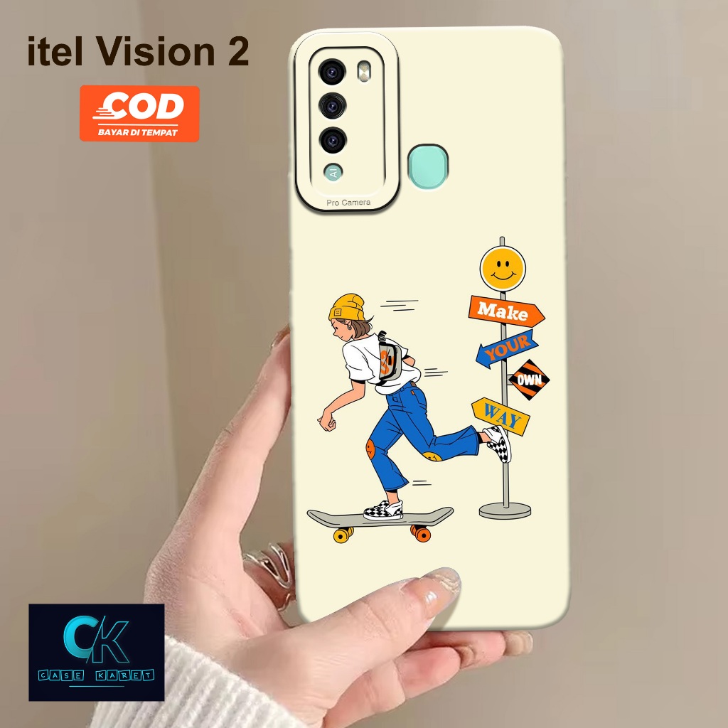 Case itel Vision 2 Terbaru - Fashion Case AESTHETIC - Case Karet - Casing Hp itel Vision 2 Terbaru -
