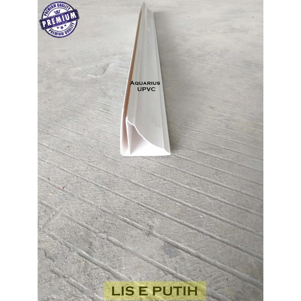 Lis List Pinggir Dinding Plafon PVC Panjang 4 meter Anti Air Rayap Kwalitas Premium Type E Putih
