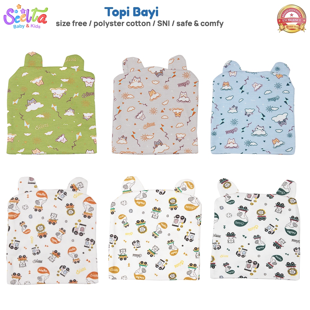 Scelta Baby - Topi Bayi Bahan Katun Nyaman Size Free | TP SC 330