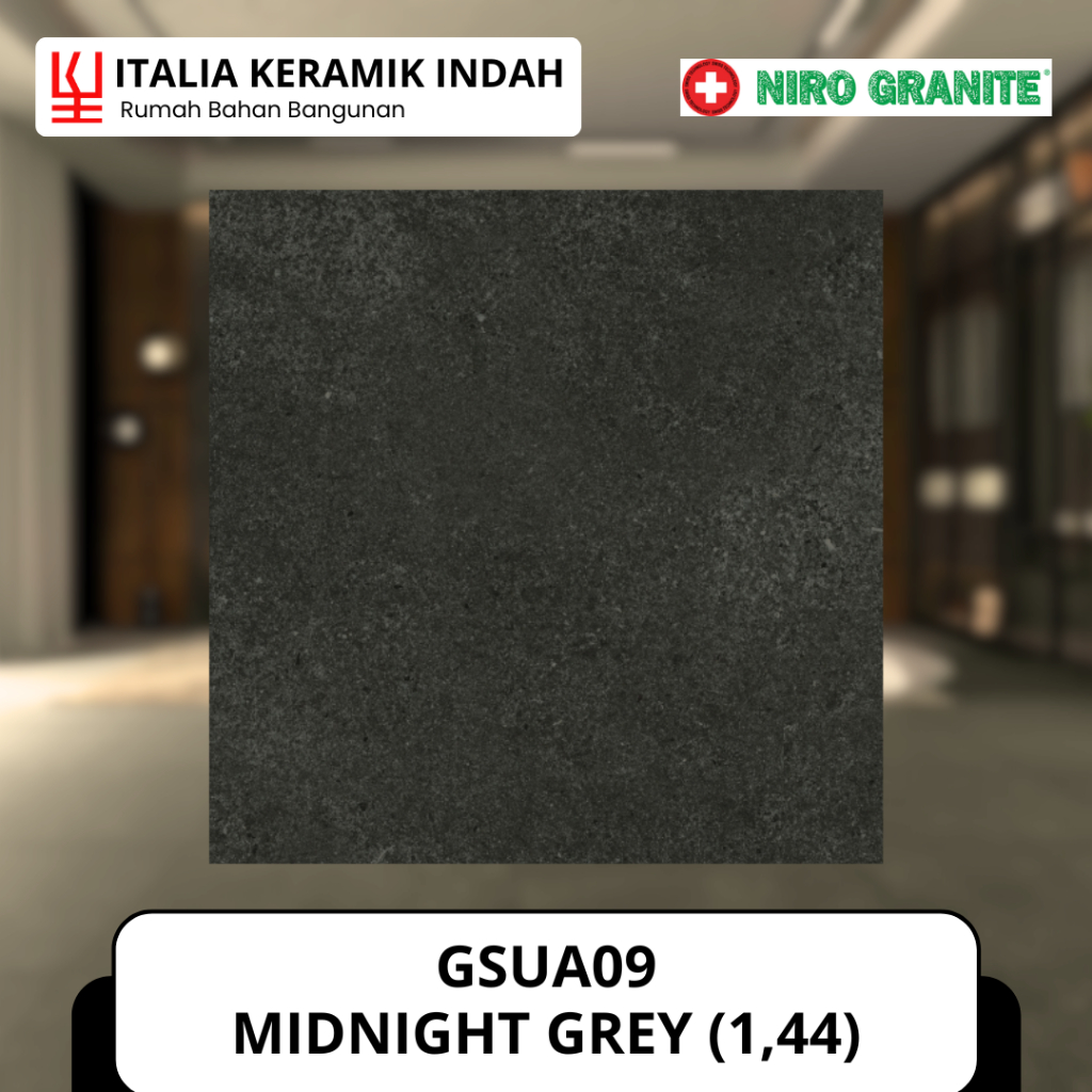 Granite Lantai Niro Granite GSUA09 - Midnight Grey (1,44) 60x60 surface Matt