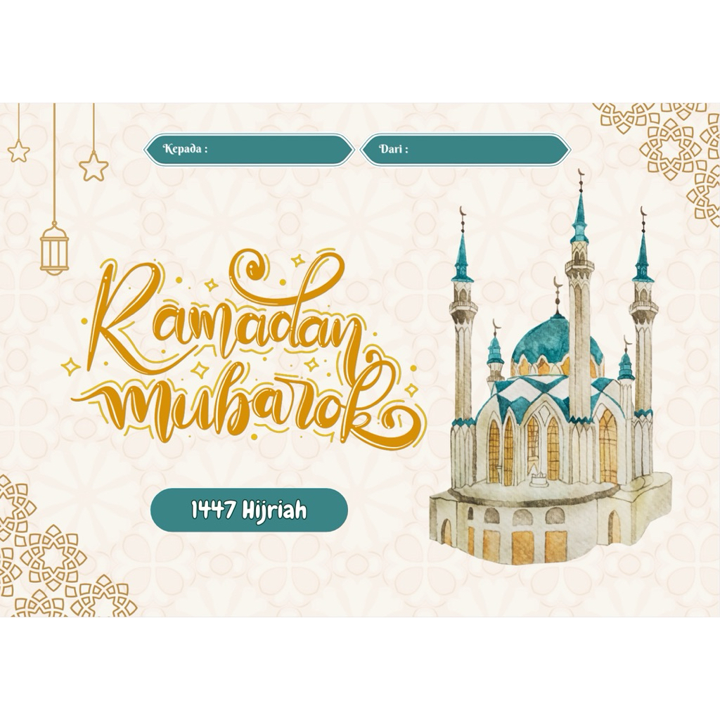BONUS Idul Fitri - Paket Kartu Ucapan Ramadhan Digital Minimalis (6 Desain) – Printable