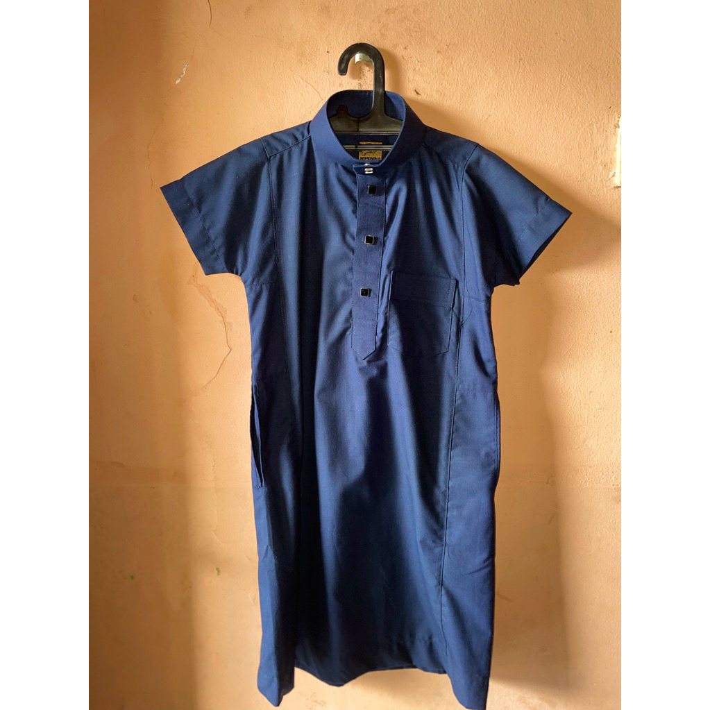 BAJU JUBAH ANAK LAKI LAKI -  BAJU GAMIS ANAK LAKI LAKI - jubah anak laki laki pendek Warna Navi