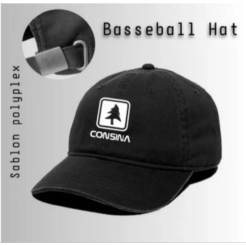 TOPI BASEBALL PRIA DAN WANITA UNISEX LOGO CONSINA