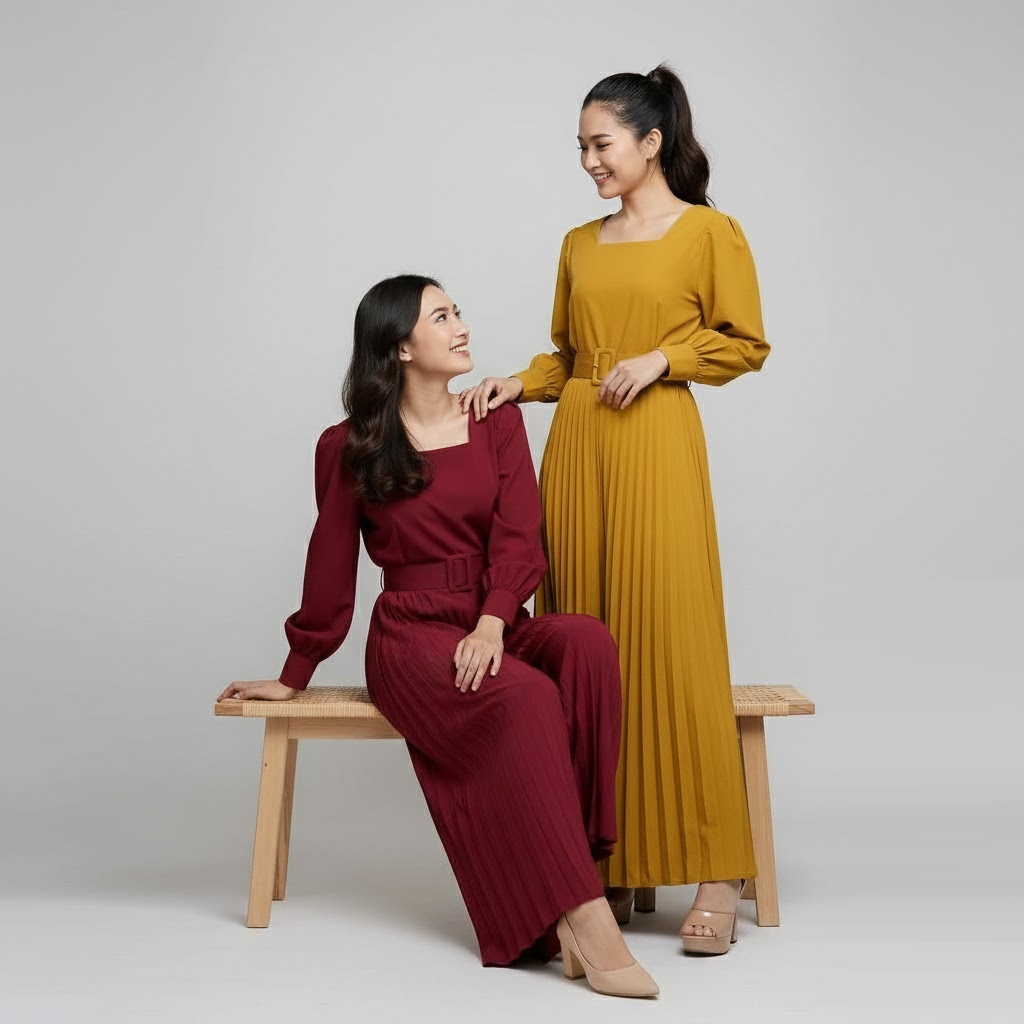 JOCA Paulina Jumpsuit Fit Size M-L Fashion Wanita Bahan Ice Silk Crepe Polos