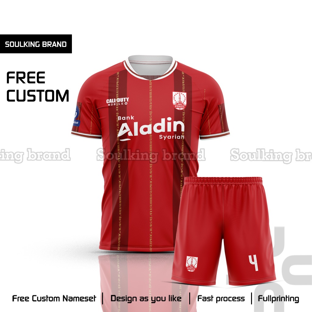 Baju Jersey Bola Persis Solo 2025 / 2026 Home Away Third Liga 1 Indonesia Free Custom Nama Warna Mer
