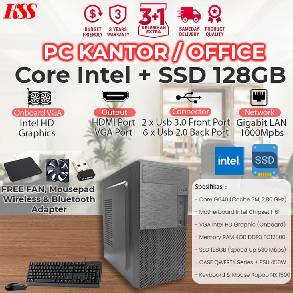 [Baru]Komputer/PC Rakitan Dual Core Untuk Kantor Siap Pakai