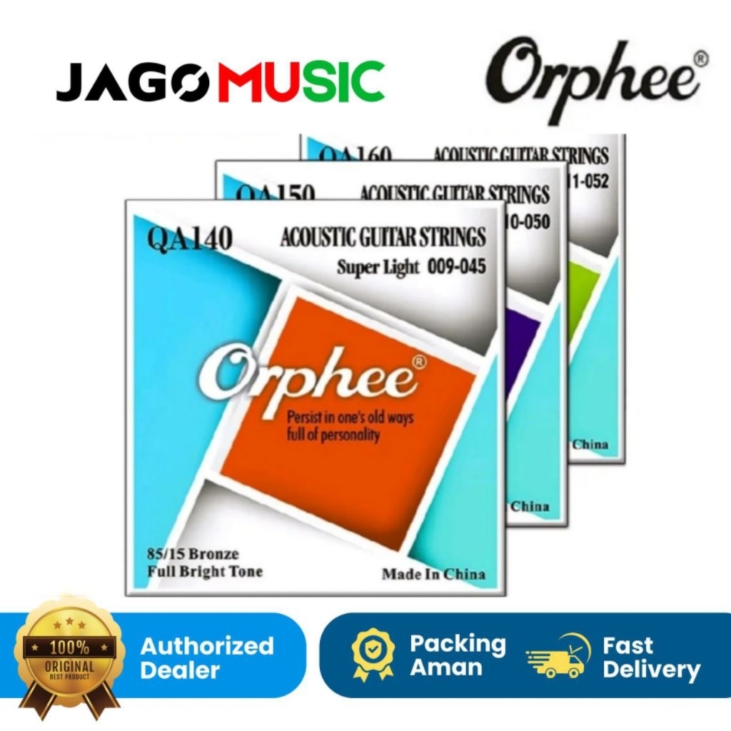 Senar Gitar Akustik Orphee QA 140 Acoustic Guitar String Orphee QA 160 85/15 Bronze - QA 140 9-45