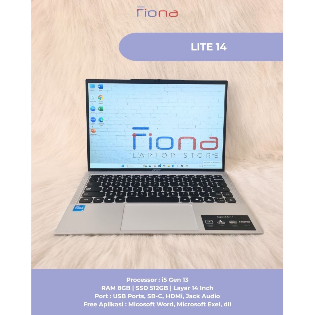 Laptop Acer Lite 14 | Core i5 Gen 13 | Ram 8gb SSD 512gb(l20041)