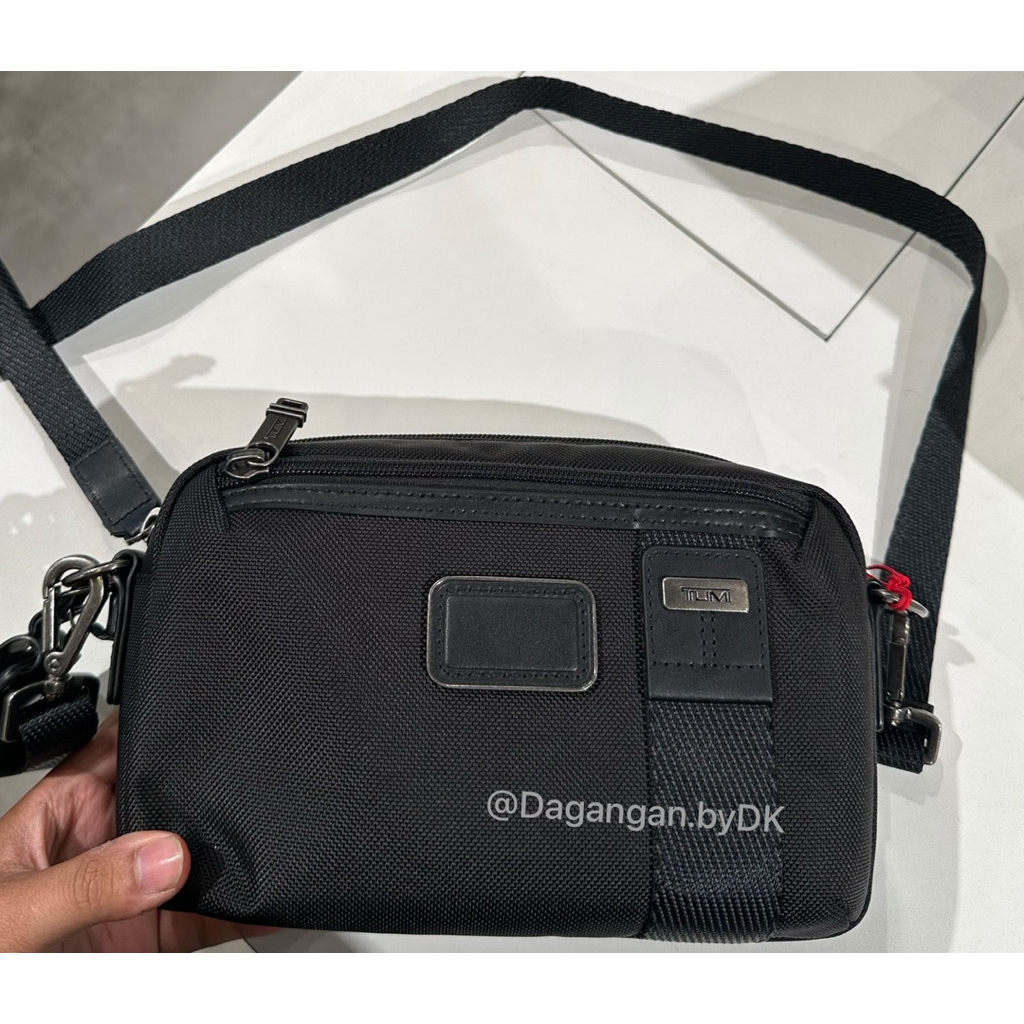 Tas Tumi Sling Bag Original Resmi 100% Black (Free Emborse)