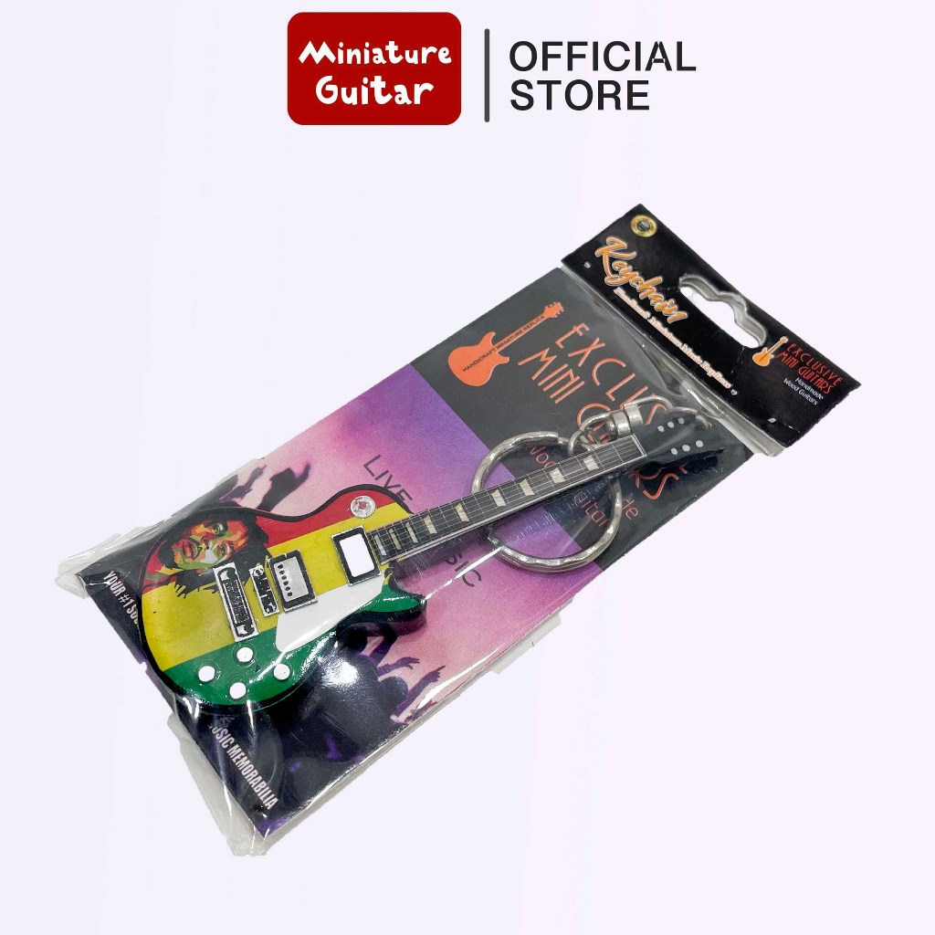hiasan dashboard gitar bob marley Miniatur gitar bob marley 1:12 cocok Action figure Pajangan