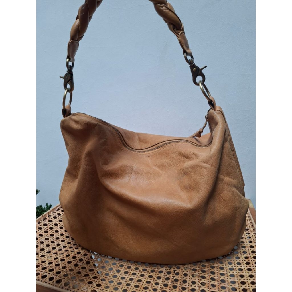 FAB Hobo shoulder bag kulit asli dg tali kepang