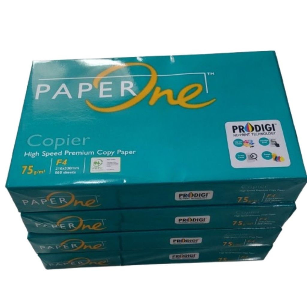 kertas HVS Paper One ukuran F4 216x330mm 75gr [1 RIM]