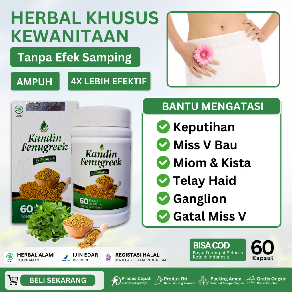 Obat Organ Intim Kewanitaan Atasi Keputihan Miss V Rapet Keset Vagina Gatal Bau Fenugreek  Asli