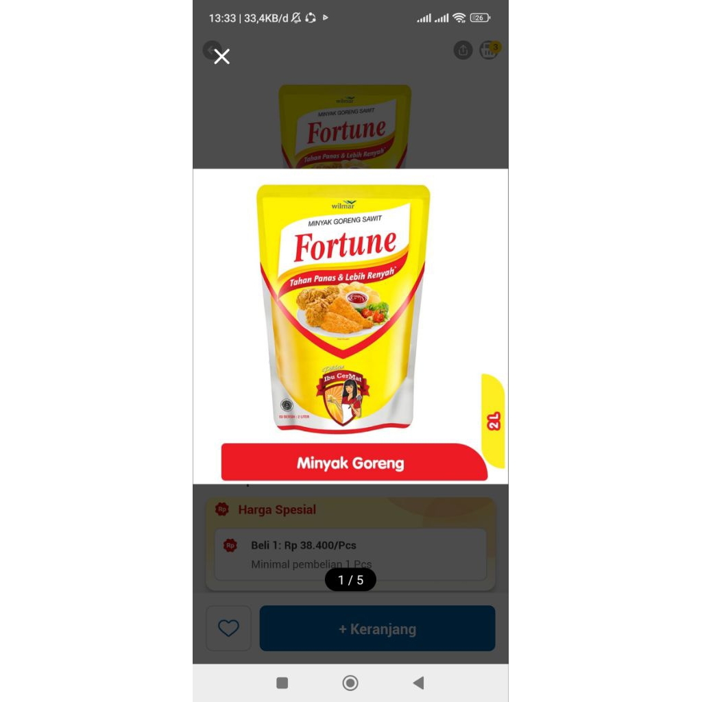 Minyak Fortune 2 Liter