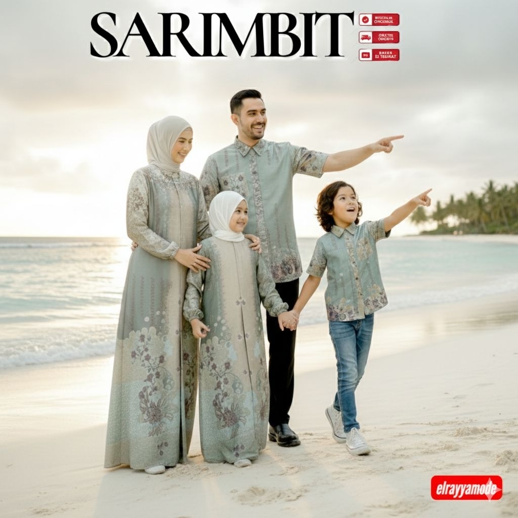 Baju Couple Pasangan Raya Lebaran Gamis Kemeja Merah Maroon Ayah Ibu Anak Medina Silk Premium | Baju