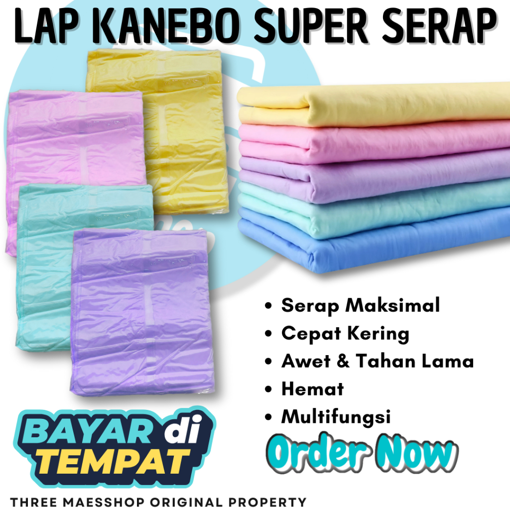 Lap Kanebo Refill Daya Serap Tinggi serat Lembut dan Kuat tebal 2mm Kanebo Plas Chamois 42 x 31.5 cm