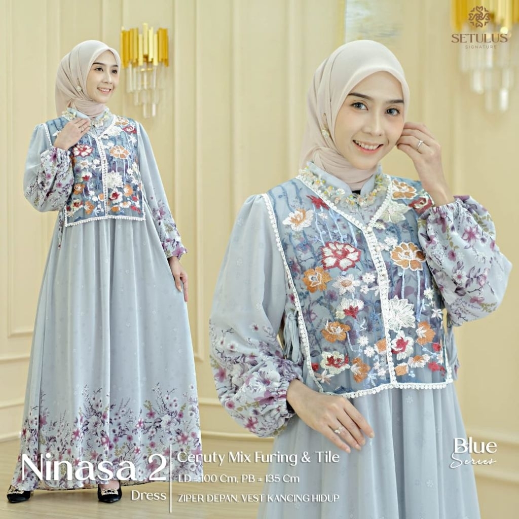 GAMIS MUSLIM CERUTY BABYDOLL NANISA#2 DRESS By.SETULUS